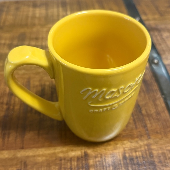 Mason Craft & More Ceramic Coffee Mug Yellow Raised Logo - Picture 3 of 9